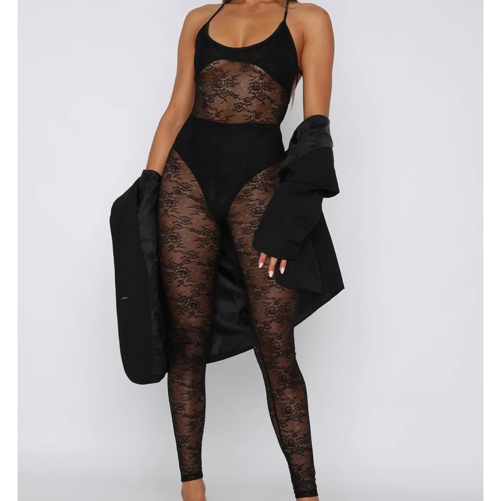NEW WITH TAGS - White Fox Highlight Reel Lace Jumpsuit